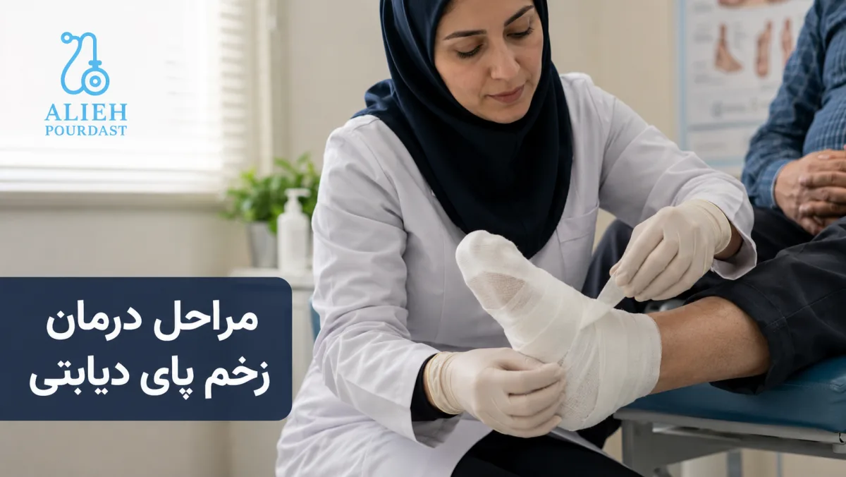 پانسمان اصولی پای بیمار دیابتی در محیط درمانی