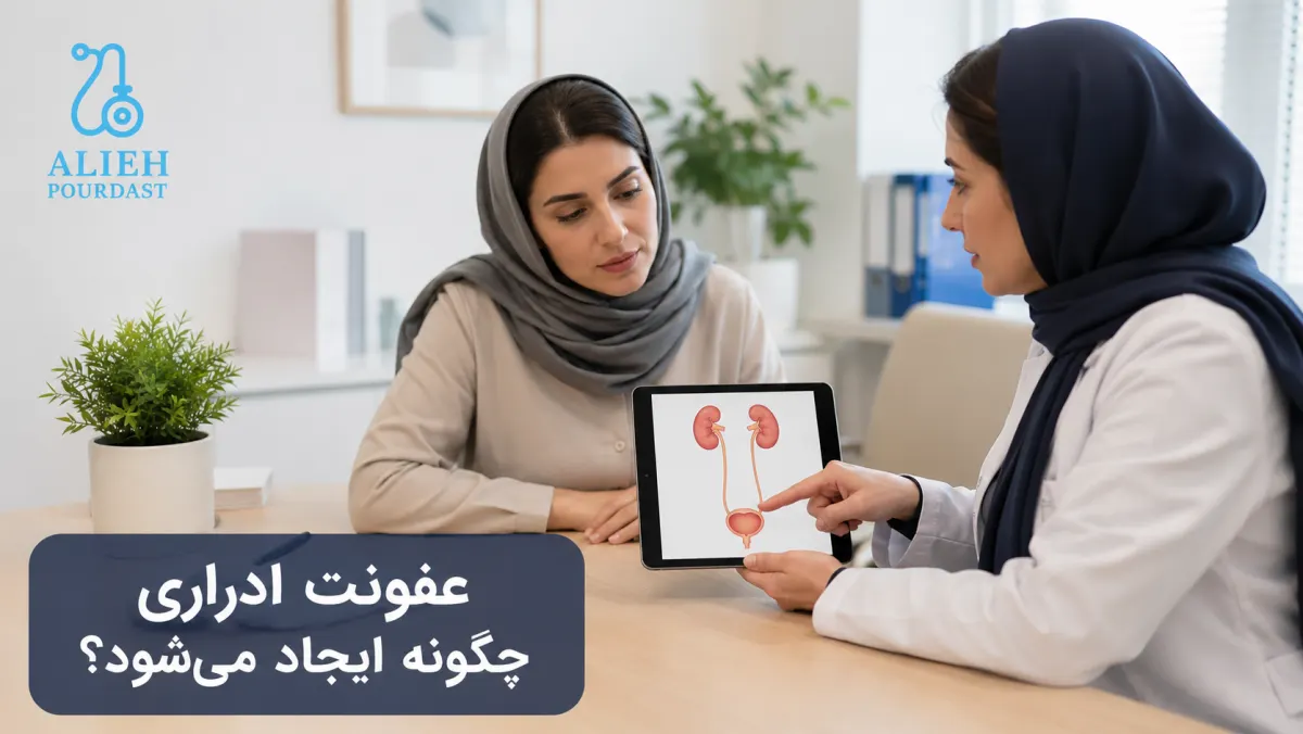 ساختار دستگاه ادراری زنان و محل عفونت مثانه